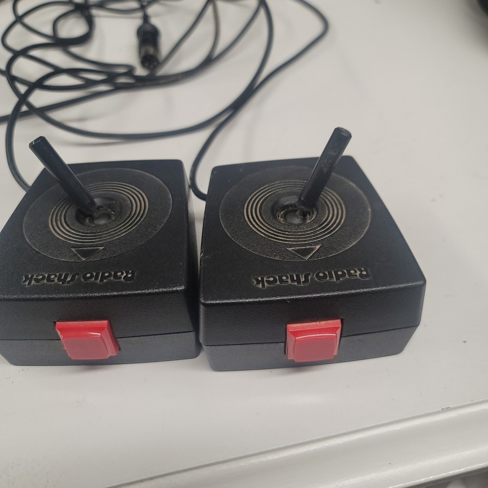 Radio Shack Joysticks Controller VTG Gaming‎ Parts Repair Retro Black Untested